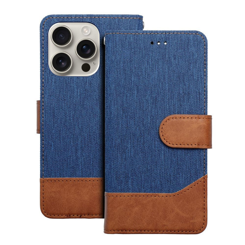 Peněženkové pouzdro JEANS na Apple iPhone SE 2020 Elegantní  Modrý