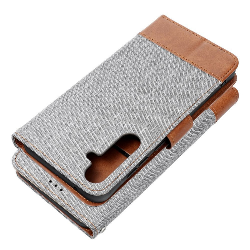 Peněženkové pouzdro JEANS na Samsung Galaxy A52 5G Elegantní Šedý Peněženkové pouzdro JEANS na Samsung Galaxy A52 5G Elegantní Šedý