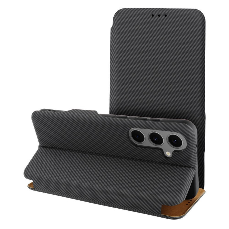 Peněženkové pouzdro FOLIO Side Magnet na Samsung Galaxy A16 Elegantní, Karbonový vzor Šedý Peněženkové pouzdro FOLIO Side Magnet na Samsung Galaxy A16 Elegantní, Karbonový vzor Šedý