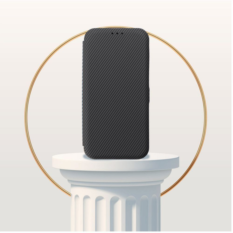 Peněženkové pouzdro FOLIO Side Magnet na XIAOMI Redmi A3 Elegantní, Karbonový vzor Šedý Peněženkové pouzdro FOLIO Side Magnet na XIAOMI Redmi A3 Elegantní, Karbonový vzor Šedý