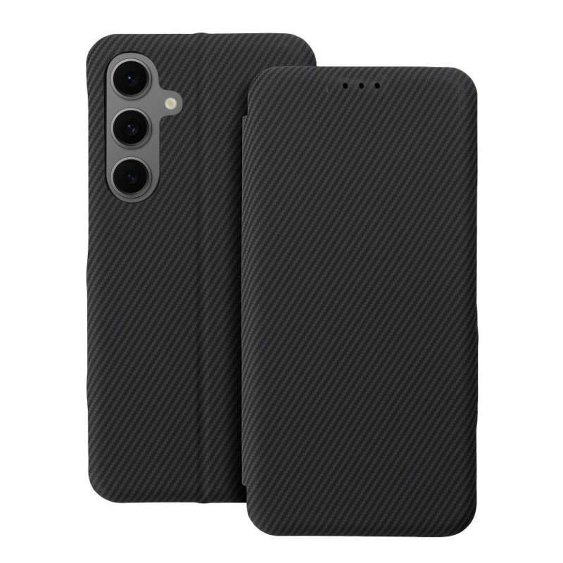 Peněženkové pouzdro FOLIO Side Magnet na Samsung Galaxy A15 5G Elegantní, Karbonový vzor Černý Peněženkové pouzdro FOLIO Side Magnet na Samsung Galaxy A15 5G Elegantní, Karbonový vzor Černý
