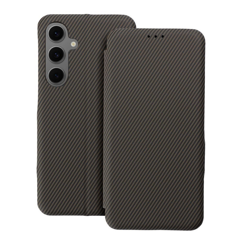 Peněženkové pouzdro FOLIO Side Magnet na Samsung Galaxy A26 Elegantní, Karbonový vzor Hnědý Peněženkové pouzdro FOLIO Side Magnet na Samsung Galaxy A26 Elegantní, Karbonový vzor Hnědý