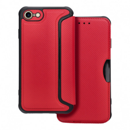 Peněženkové pouzdro Razor Book na Apple iPhone 8 Uhlíkové vlákno, Karbonový vzor
