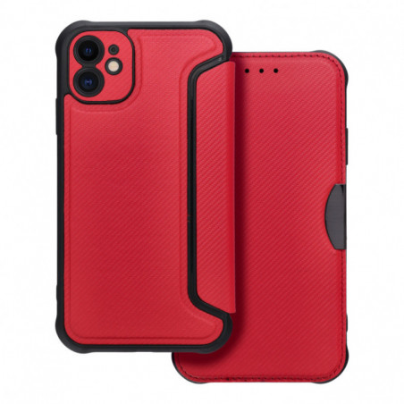 Peněženkové pouzdro Razor Book na Apple iPhone 11 Uhlíkové vlákno, Karbonový vzor