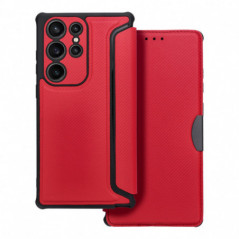 Peněženkové pouzdro Razor Book na Samsung Galaxy S23 Ultra 5G Uhlíkové vlákno, Karbonový vzor