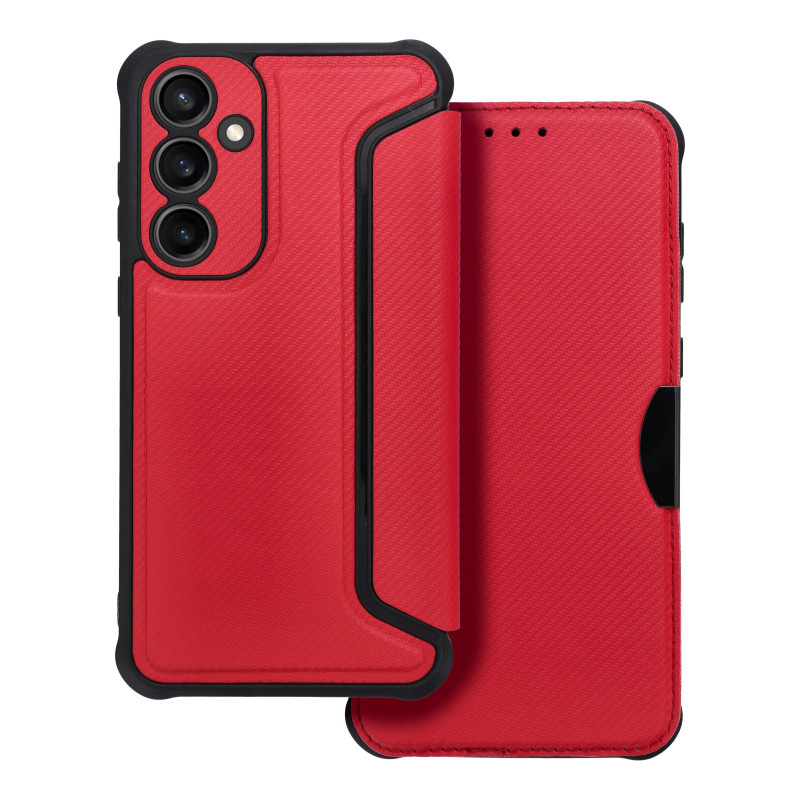 Peněženkové pouzdro Razor Book na Samsung Galaxy A55 Uhlíkové vlákno, Karbonový vzor