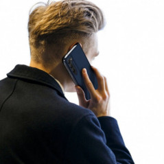 Kryt Dux Ducis LEATHER na Samsung Galaxy S23 5G Modrý