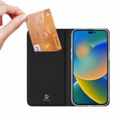 Kryt Dux Ducis LEATHER na Apple iPhone 14 Pro Max Černý