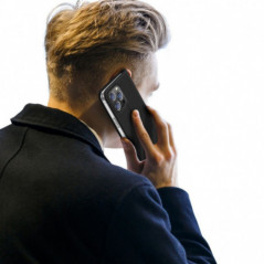 Kryt Dux Ducis LEATHER na Apple iPhone 15 Pro Max Černý