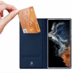 Kryt Dux Ducis LEATHER na Samsung Galaxy S23 Ultra 5G Modrý