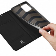 Kryt Dux Ducis LEATHER na Motorola Moto G53 5G Černý