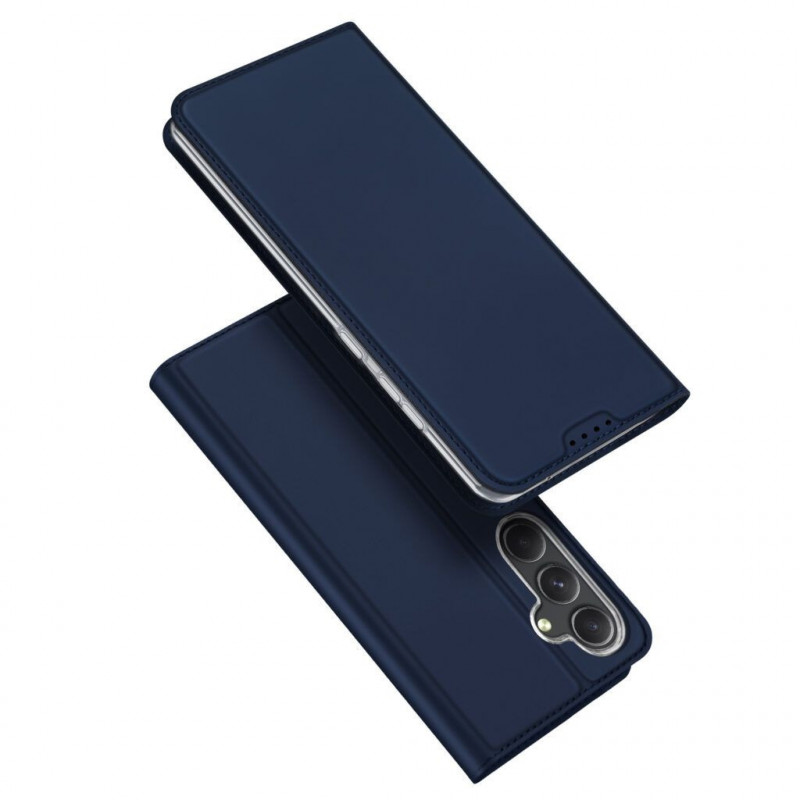 Kryt Dux Ducis LEATHER na Samsung Galaxy S23 FE Modrý