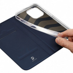 Kryt Dux Ducis LEATHER na Apple iPhone 15 Modrý
