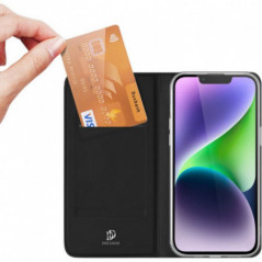 Kryt Dux Ducis LEATHER na Apple iPhone 15 Plus Černý