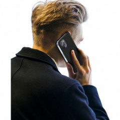 Kryt Dux Ducis LEATHER na Apple iPhone 15 Plus Černý