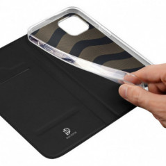 Kryt Dux Ducis LEATHER na Apple iPhone 15 Plus Černý