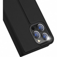 Kryt Dux Ducis LEATHER na Apple iPhone 15 Pro Černý