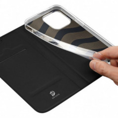 Kryt Dux Ducis LEATHER na Apple iPhone 15 Pro Černý