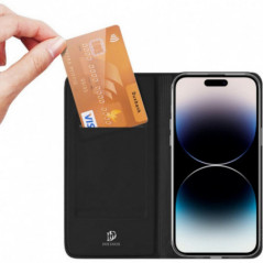 Kryt Dux Ducis LEATHER na Apple iPhone 15 Pro Černý