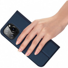 Kryt Dux Ducis LEATHER na Apple iPhone 15 Pro Modrý