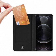 Kryt Dux Ducis LEATHER na Apple iPhone 13 Pro Černý