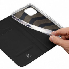 Kryt Dux Ducis LEATHER na Apple iPhone 15 Černý