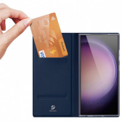 Kryt Dux Ducis LEATHER na Samsung Galaxy S24 ULTRA Modrý