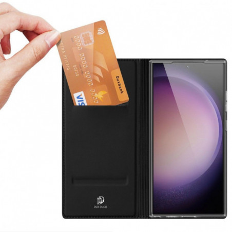 Kryt Dux Ducis LEATHER na Samsung Galaxy S24 PLUS Černý