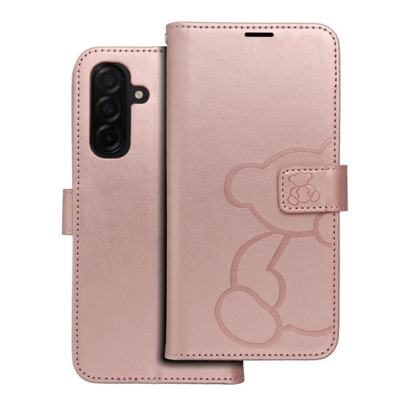 Peněženkové pouzdro MEZZO Book na Samsung Galaxy A26 Růžovo-zlatý