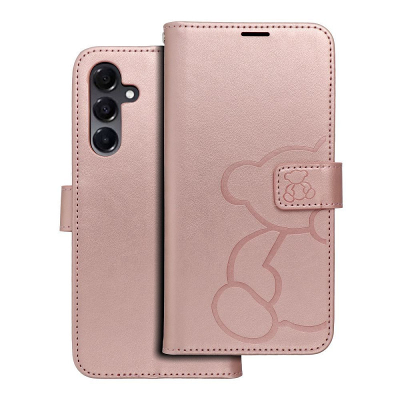 Peněženkové pouzdro MEZZO Book na Samsung Galaxy A16 Růžovo-zlatý