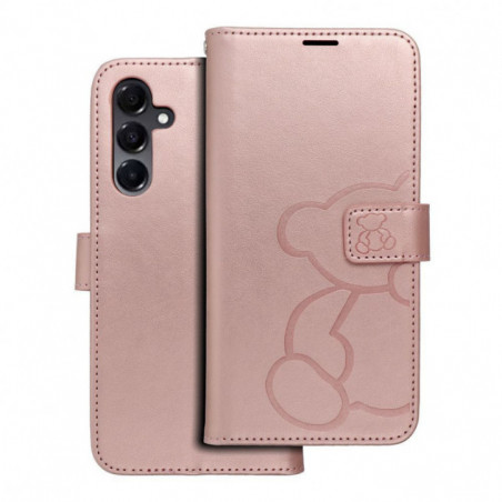 Peněženkové pouzdro MEZZO Book na Samsung Galaxy A16 Růžovo-zlatý