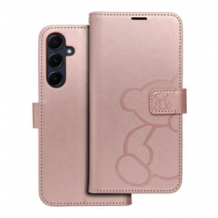 Peněženkové pouzdro MEZZO Book na Samsung Galaxy A55 Růžovo-zlatý