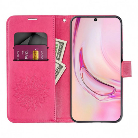 Peněženkové pouzdro MEZZO Book na XIAOMI Redmi Note 14 4G Purpurový