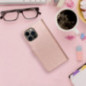 Peněženkové pouzdro MEZZO Book na Apple iPhone 14 Růžovo-zlatý