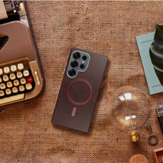 Kryt Gentleman Mag Cover na Samsung Galaxy A26 Elegantní  MagSAFE  Hnědý