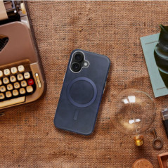 Kryt Gentleman Mag Cover na Apple iPhone 15 Pro Max Elegantní  MagSAFE  Námořnická modrá