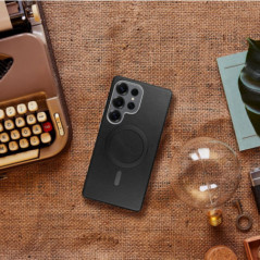Kryt Gentleman Mag Cover na Samsung Galaxy A56 Elegantní  MagSAFE  Černý