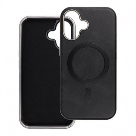 Kryt Gentleman Mag Cover na Apple iPhone 16 Elegantní  MagSAFE  Černý