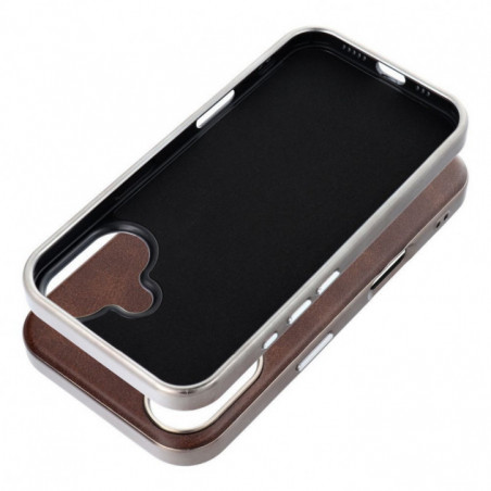 Kryt Gentleman Mag Cover na Apple iPhone 16 Elegantní  MagSAFE  Hnědý