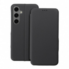 Peněženkové pouzdro FOLIO Side Magnet na Motorola Moto G35 Elegantní, Karbonový vzor  Šedý