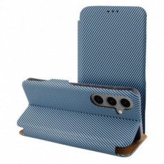 Peněženkové pouzdro FOLIO Side Magnet na Motorola Moto G35 Elegantní, Karbonový vzor  Modrý