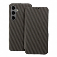 Peněženkové pouzdro FOLIO Side Magnet na Motorola Moto G35 Elegantní, Karbonový vzor  Hnědý