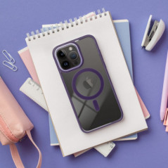 Kryt Color Edge Mag na Apple iPhone 16e MagSAFE  Hluboká fialová