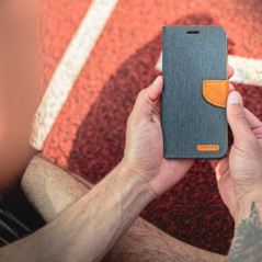 Peněženkové pouzdro CANVAS Book na Apple iPhone 16 Pro Max Námořnická modrá