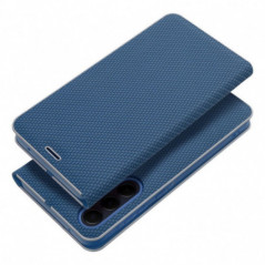 Peněženkové pouzdro LUNA Book Carbon na XIAOMI Redmi Note 14 4G Uhlíkové vlákno, Elegantní  Modrý