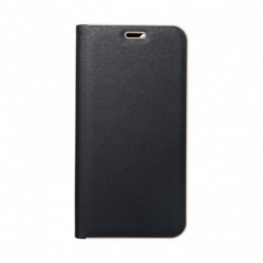 Peněženkové pouzdro LUNA Book Gold na Samsung Galaxy S25 Elegantní  Černý