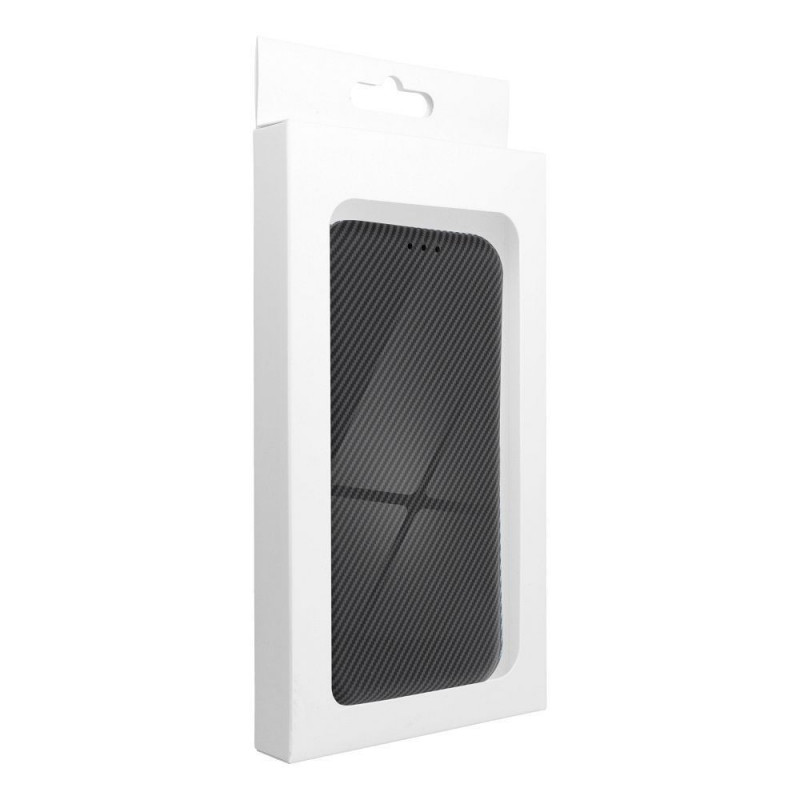 Peněženkové pouzdro FOLIO Side Magnet na Motorola Moto G75 Elegantní, Karbonový vzor Šedý Peněženkové pouzdro FOLIO Side Magnet na Motorola Moto G75 Elegantní, Karbonový vzor Šedý