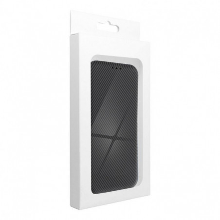 Peněženkové pouzdro FOLIO Side Magnet na Motorola Moto G55 Elegantní, Karbonový vzor  Šedý
