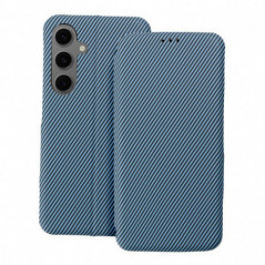 Peněženkové pouzdro FOLIO Side Magnet na Motorola Moto G75 Elegantní, Karbonový vzor  Modrý