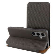 Peněženkové pouzdro FOLIO Side Magnet na Motorola Moto G75 Elegantní, Karbonový vzor  Hnědý